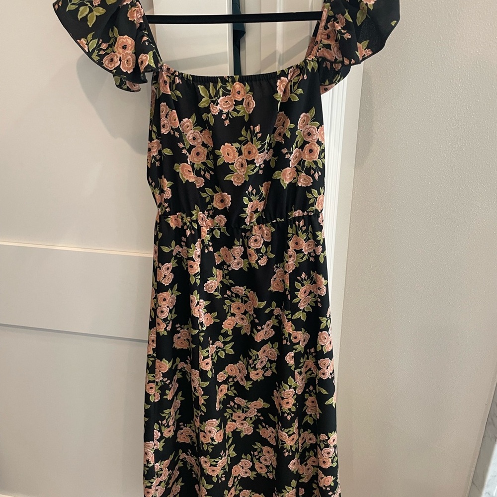 Amuse Society Off-Shoulder Flutter Sleeve Sundress